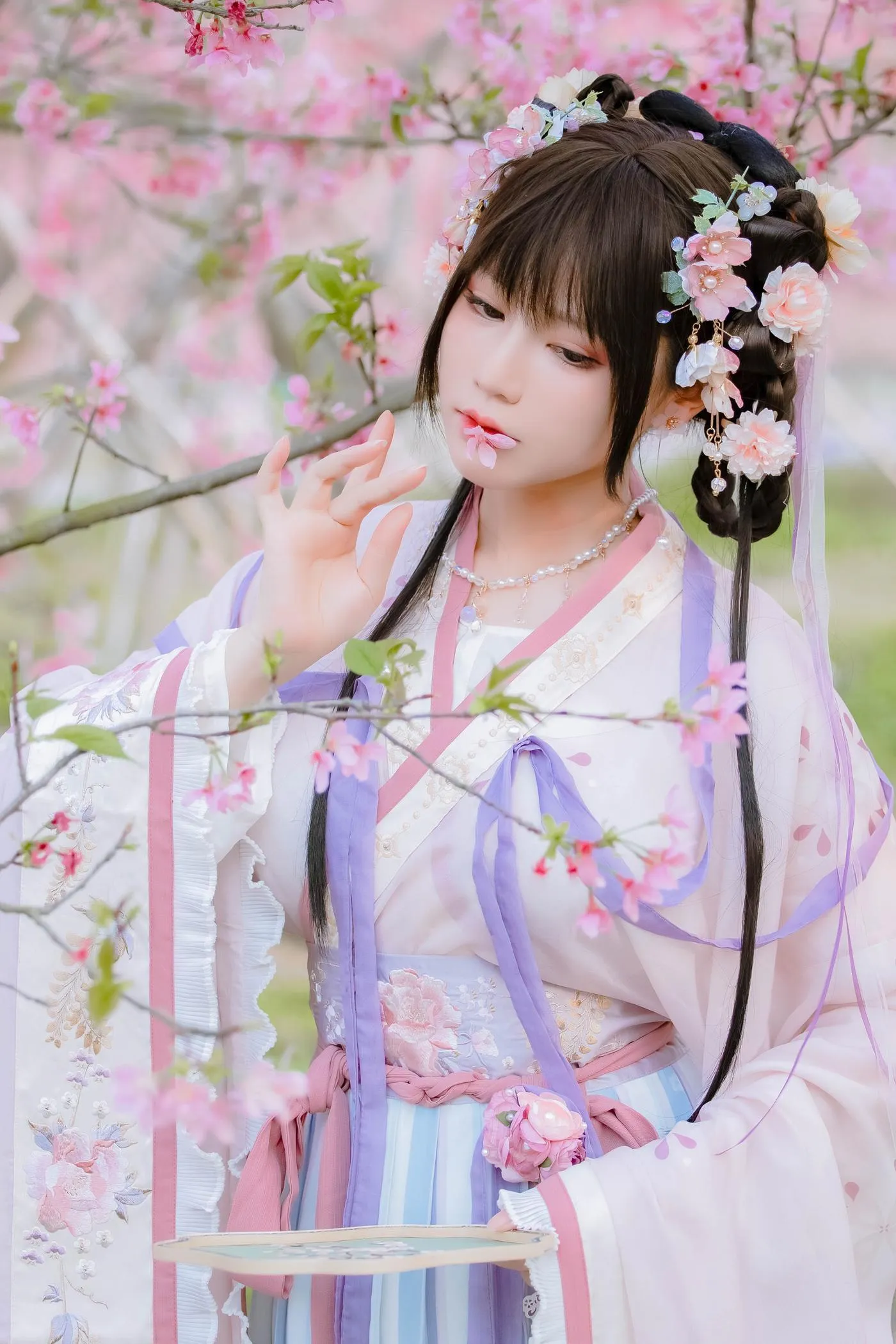 Nyako喵子 – NO.35 樱花汉服 花神祈愿 [52P]插图7
